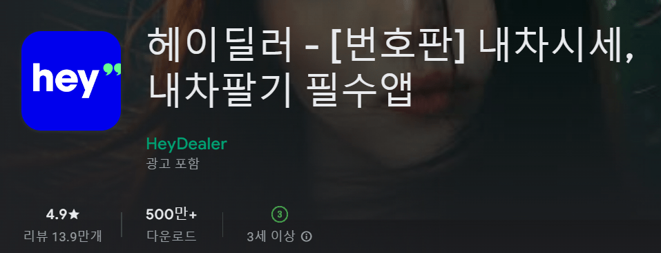 헤이딜러 - [번호판] 내차시세, 내차팔기 필수앱 HeyDealer